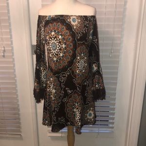 Cute Boutique Dress with Western Fringe